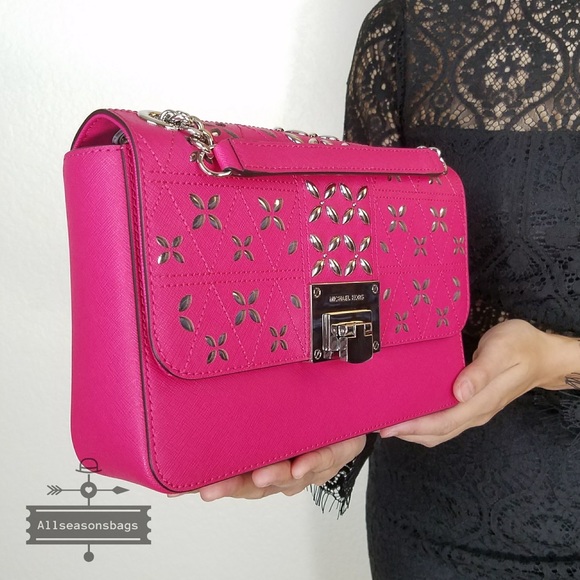 NWT Michael Kors studded leather medium flap bag - Picture 5 of 7